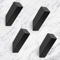 4 Pack Matte Black Wall Hooks, Heavy Duty SUS 304 Stainless Steel Hooks, Coat Hooks, Wall Hooks