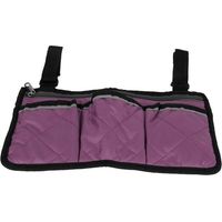 Multifunctional Side Hanging Wheelchair Storage Bag (Purple Polyester Pongee)