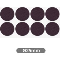 Set 8 fieltros adhesivos redondos Ø25mm Marron GSC 003802759