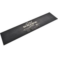 KüchenTeppich,Küchenmatte,Küchenvorleger Waschbar Küche Schwarz 60x300 cm Samt VESS646586 BonneVie