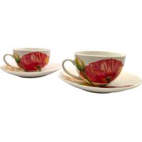 Maxwell e Williams Floriade Poppies set 2 tazze caffè 100 ml