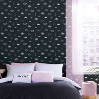 Eye Woke Up Like This Black Wallpaper Muriva Sassy B Modern Abstract