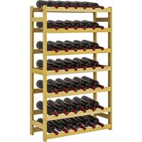 Botellero para 42 Botellas Botellero para Vino de 7 Niveles 63x25x102 cm Natural