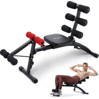 MERACH Abdominal Exercise Machine - Black, Max Load 136KG, Compact & Portable Ab Trainer
