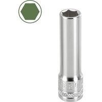 Llave de vaso hexagonal larga de 15 mm 3/8 Fervi BN4E4L015A