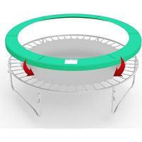 GALACTICA 8FT Outdoor Round Trampoline Replacement Pad Spring Cover Safety Padding Green