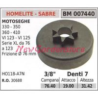 HOMELITE Kettensägenmotor Ritzel 330 350 360 410 3/8' Zähne 7 007440