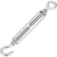 Tendeur de câble en acier inoxydable 304 A2 – Modèle anneau à crochet 8 mm – Longueur réglable 19 à 28 cm – Charge maximale élevée – Bematik