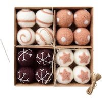 16-teiliges Set Weihnachtskugel-Ornamente, leichte DIY-Weihnachtsbaumkugeln zum Aufhängen für Büro, Fest und Verlobung-Brown