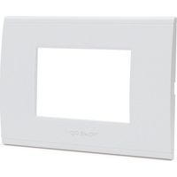 Placca 3 moduli 503 in plastica bianca compatibile anche con BTicino Livinglight