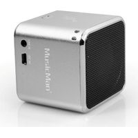 MUSICMAN BT-X2 Mini Bluetooth-Lautsprecher mit kabelloser Audioübertragung Silber