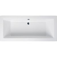 BELVIT Badewanne 180 x 80 x 60 cm Weiß Rechteck Badewanne aus Acryl hochwertig für Eckmontage oder Freimontage Einbaubadewanne Aloni Acryl-Badewanne Ablauf Mitte Weiß (TxBxH) 180 x 80 x 60 cm