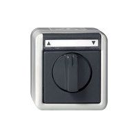 GIRA 015430 BOUTON-POUSSOIR/INTERRUPTEUR DE STORES UNIPOLAIRE AVEC ZONE D''''''''''''''''INSCRIPTION 10 A 250 V, AVEC PARTIE INFÉRIEURE