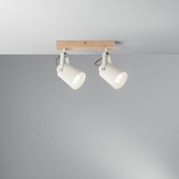 Aplique de pared y techo dos luces orientables metal blanco Eda AP2