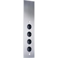 Vierfach Eck- Steckdose - Aluminiumgehäuse