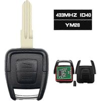 2-Tasten-Autofernbedienung mit ID40 433,92 MHz Chip für Opel Zafira Astra A/G Bosch TS Astra 1999-2005