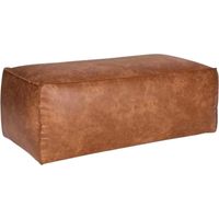 Grand pouf rétro cuir 120x43cm COLORADO