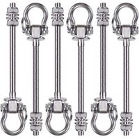 Lot de 6 Support de balançoire Robuste, 235 mm, Crochets de balançoire pour Chaise de hamac de Yoga à Poutre en Bois et en Acier, Sac de Frappe