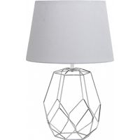 FABRILAMP Lampada da tavolo Labeo E27 Cromo Bianco