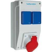 Walther Werke Steckdosenkombination Kunststoff, Wandgeh. 6570105