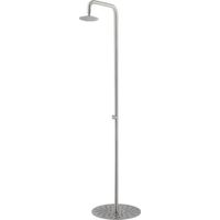 Sined Simius Douche En Acier Inoxydable Avec Eau Froide Uniquement h 230 Cm Acier Inoxydable Satine Avec Douche De Tête Diametre 20 Cm
