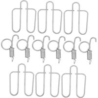 6 Sets Rabbit Cage Door Hooks Chicken Pigeon Cage Spring Hangers Door Fixed Hooks Rabbit Hutch Accessories