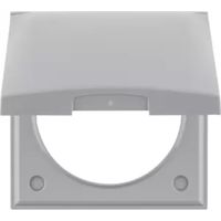 Berker Rahmen 1f m Klappdeckel ITG Flow grau 918282507