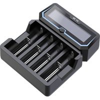 XTAR X4 Caricabatterie universale LiIon, NiCd, NiMH 12650, 13500, 13650, 14500, 14650, 16340, 16650, 17335, 17355, 1750