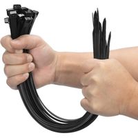 100 Pièces Noir Large Attaches de câble, Extra Longue 400mm x 9mm Cde câble Nylon Resistant UV, 80 KGS Heavy Duty Serre-câbles Zip Ties