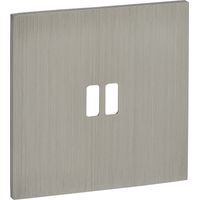 Plaque de finition Art d'Arnould 2 USB univers Epure Acier brossé LEGRAND ARP67422