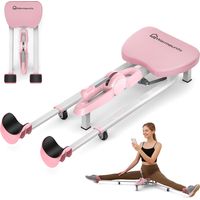 Estirador de piernas de 2 barras - Equipo de flexibilidad para ballet, yoga, danza, artes marciales, MMA y fitness en casa (Rosa)