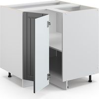 Meuble d'angle Fame-Line, Anthracite campagne, 80.5 cm , PT Chêne, Vicco