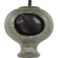 Fontaine en Pot Céramique Cascade Petit Format Vert Rétro, Fontaine D'intérieur Décorative pour Jardin, Bassin à Poissons Effet Cascade Apaisant et Décoration Intérieure