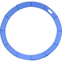 HOMCOM Trampolin Randabdeckung Ø366cm cm breit, Reißfest UV-resistent Federabdeckung, Wasserabweisend Trampolinzubehör Randschutz Sicherheitsnetz Ersatzteile für Gartentrampoline Blau Ohne Stangenloch