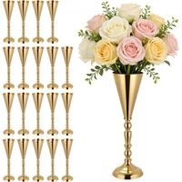 Vase de Mariage Métal Lot de 20 Vase de Centre de Table Hauteur