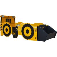 Lit junior à clipser tracteur JCB – couchage 90x190 – MDF – hauteur 113 cm – largeur 100 cm – longueur 233 cm – sommier inclus – Kidsaw