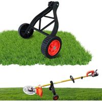 Adjustable support wheels for brush cutters – Metal and plastic materials – Quick installation
