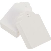 1000 étiquettes de prix à suspendre pour vêtements, chaussures et chapeaux, idéales pour les magasins.-5X3.2CM-White