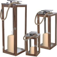 3er XXL Holz-Laternen Set braun-MMC8137-multi