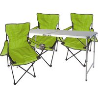 4-teiliges Campingmöbel Set lime-MMC330872+3xMPO2470