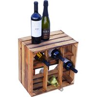 Weinregal 9er geflammt (auch für große Flaschen)