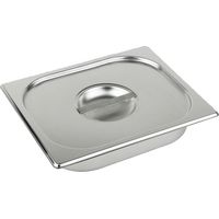APS 81495 GN 1/4 coperchio senza incavo per cucchiaio, acciaio inossidabile, dimensioni 160 x 265 mm/altezza 30 mm