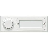 Bouton de sonnette filaire blanc – Alimentation AC/DC 12V – Étanche – Montage en surface – 51013 – Grothe