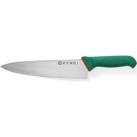 Cuchillo de chef Green Line para rebanar y picar, longitud 400 mm - Hendi 843949