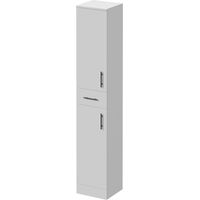 Alexander James Gloss White 350mm x 330mm Tall Storage Unit - 350mm - Gunmetal Grey 96mm Bar Handle