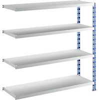 eurokraft basic Scaffale a innesto a campata larga blu/grigio