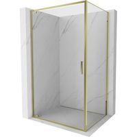 Mexen Exo Duschkabine, schwenkbar 95 x 80 cm, transparent, gold - 8181-095-080-50-00