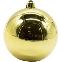 GLORIA STORE Palle Di Natale In Plastica Lucide D.10 Cm Confezione Da 6 Pz Oro