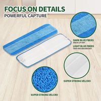 Pack Microfiber Cleaning Pads for Bona Mop, Hardwood & Hard Surface Floors Replacement Cleaning Mop Pads, Reusable Microfiber Mop Pads for 46cm Mop