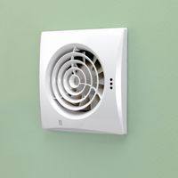 HiB Hush White Wall Mounted Extractor Fan with Timer and Humidity Sensor - 31600